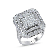 1.72 Karat Diamond Baguette Ring