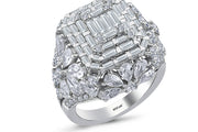 5.54 Karat Diamond Baguette Ring