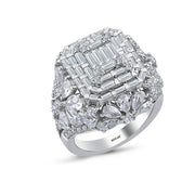 5.54 Karat Diamond Baguette Ring
