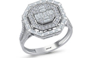 0.88 Karat Diamond Baguette Ring