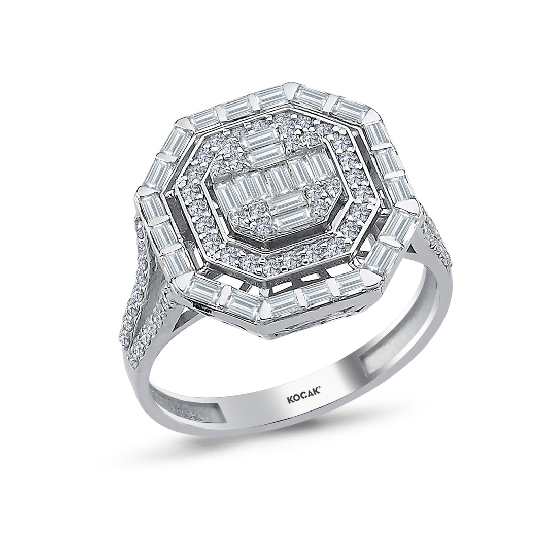 0.88 Karat Diamond Baguette Ring