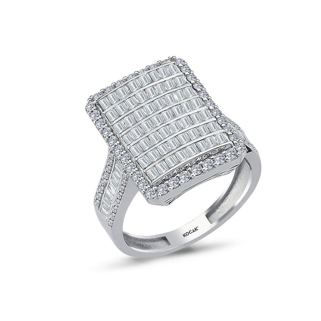 1.79 Karat Diamond Baguette Ring