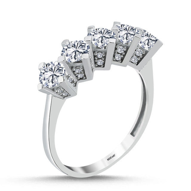 14ct Five Stone Gold Ring