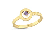 14ct Multicolour Stone Set Gold Ring