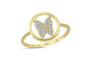 14ct Butterfly Motif Gold Ring