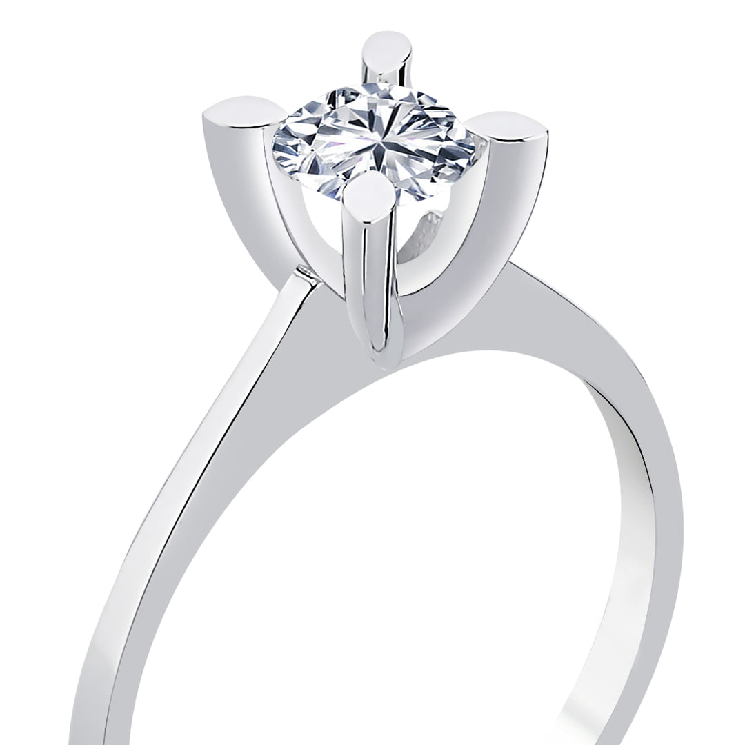 0.50 Karat EF SI Solitaire Diamond Ring