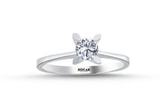 0.40 Karat EF SI Solitaire Diamond Ring