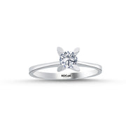 0.40 Karat EF SI Solitaire Diamond Ring