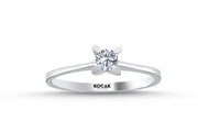 0.19 Karat EF SI Diamond Solitaire Ring