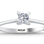 Load image into Gallery viewer, 0.19 Karat EF SI Diamond Solitaire Ring