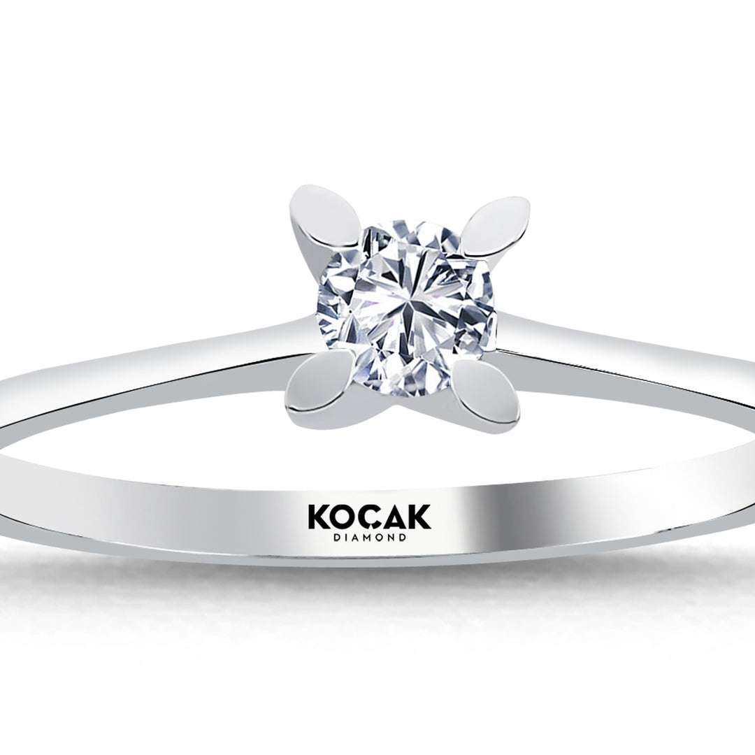0.20 Karat EF SI Solitaire Diamond Ring