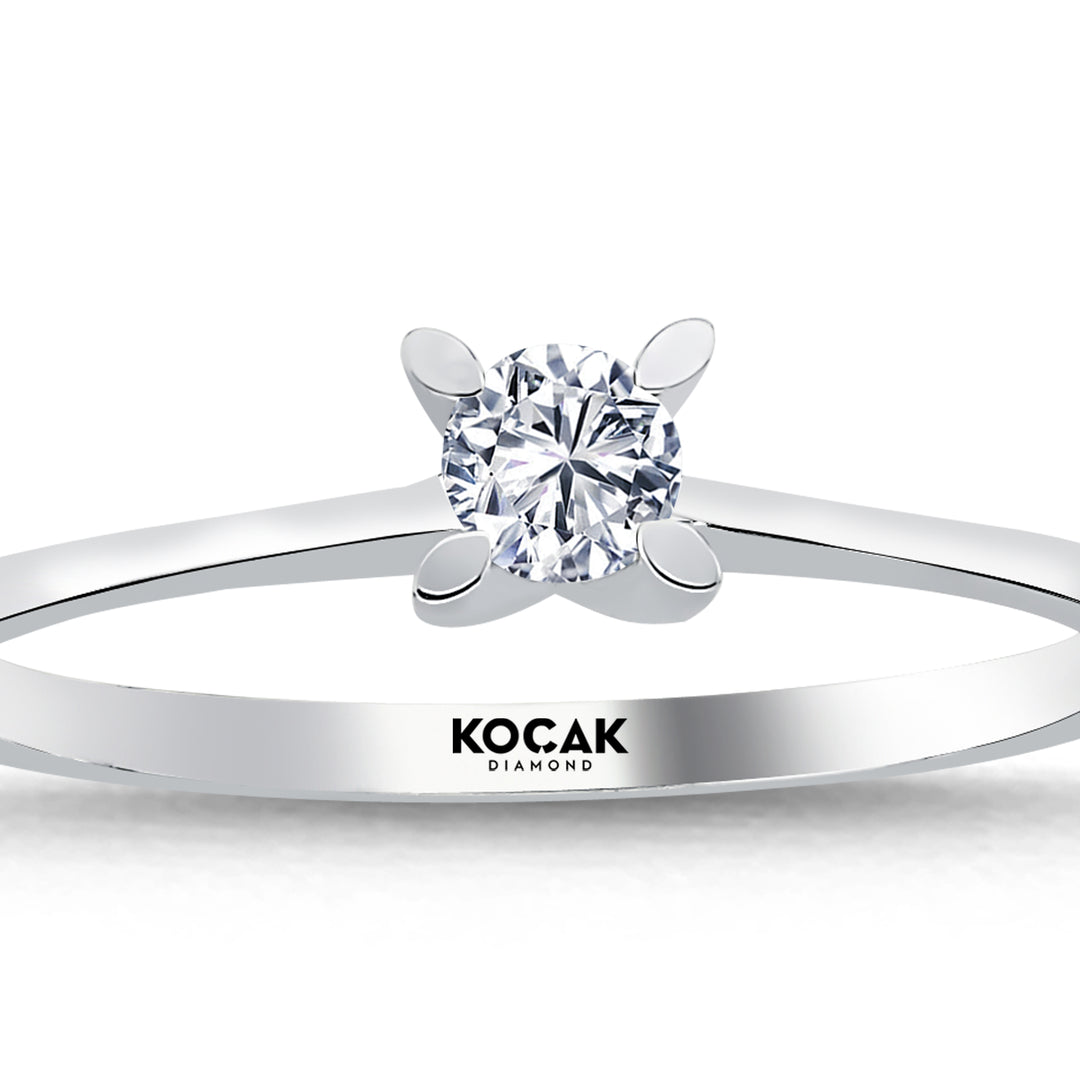 0.15 Karat EF SI Solitaire Diamond Ring