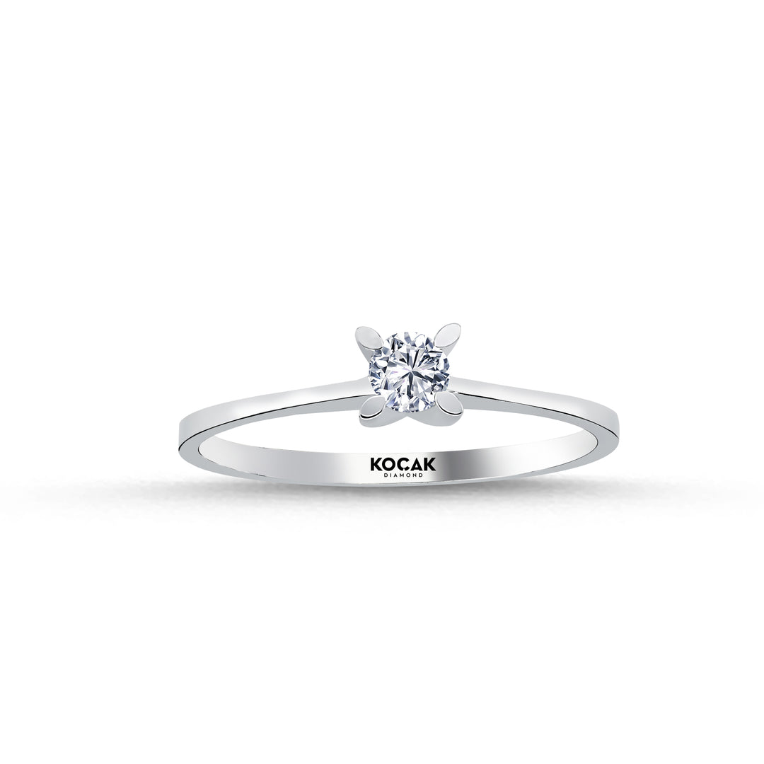 0.15 Karat EF SI Solitaire Diamond Ring