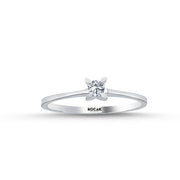 0.09 Karat EF SI Diamond Solitaire Ring