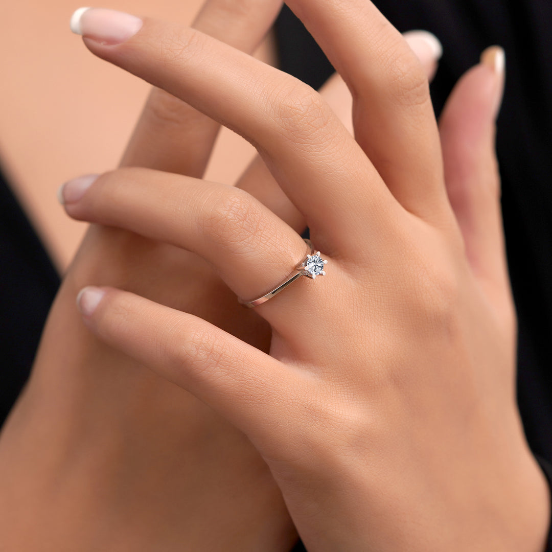 0.25 Karat EF SI Solitaire Diamond Ring