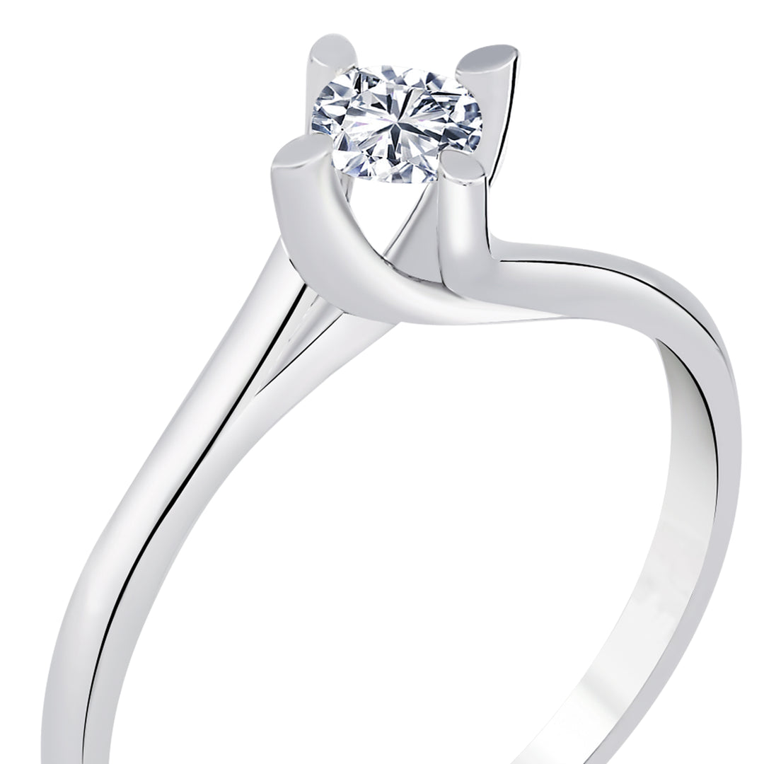 0.25 Karat EF SI Solitaire Diamond Ring