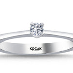 Load image into Gallery viewer, 0.09 Karat EF SI Diamond Solitaire Ring