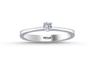 0.09 Karat EF SI Diamond Solitaire Ring