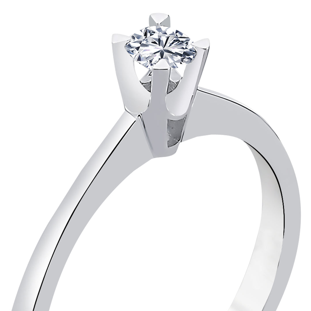 0.15 Karat EF SI Solitaire Diamond Ring