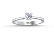 0.19 Karat EF SI Diamond Solitaire Ring