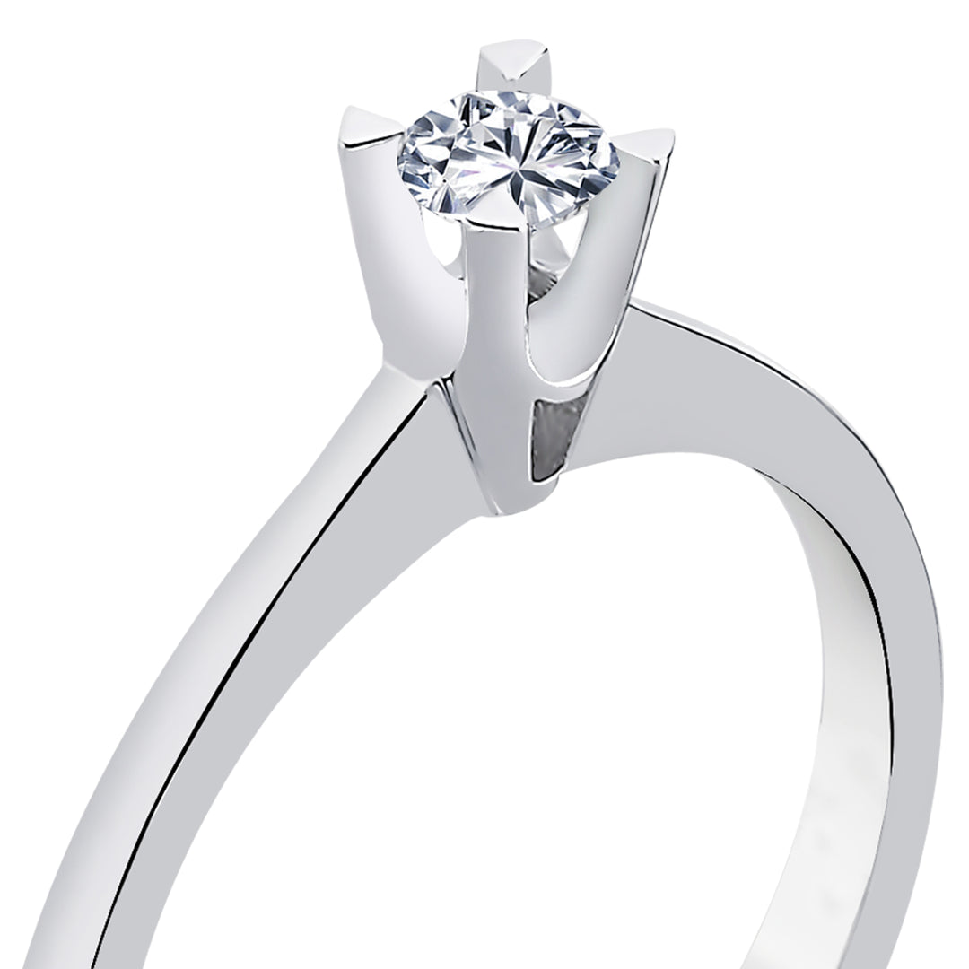 0.20 Karat EF SI Solitaire Diamond Ring