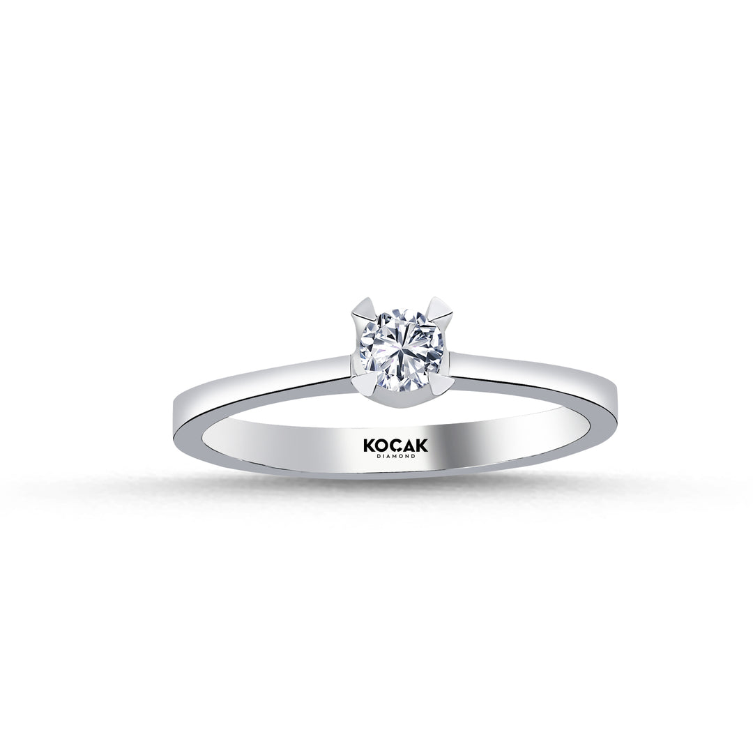 0.20 Karat EF SI Solitaire Diamond Ring