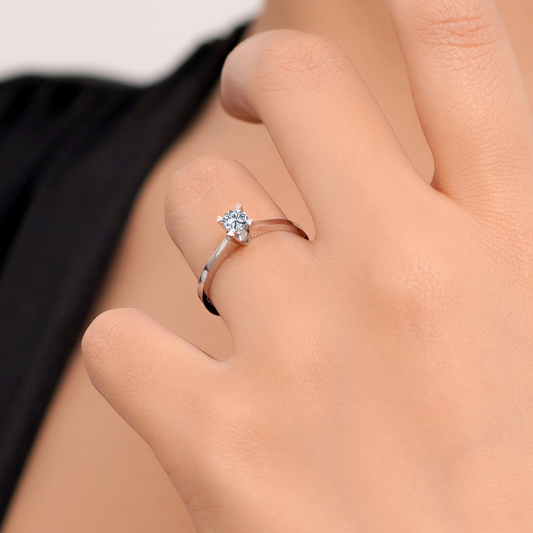 0.25 Karat EF SI Solitaire Diamond Ring