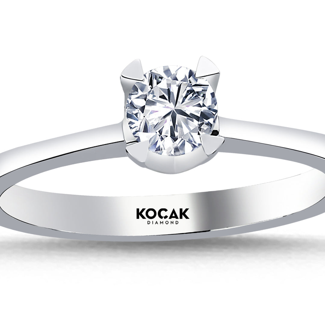 0.39 Karat EF SI Diamond Solitaire Ring