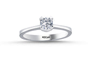 0.39 Karat EF SI Diamond Solitaire Ring