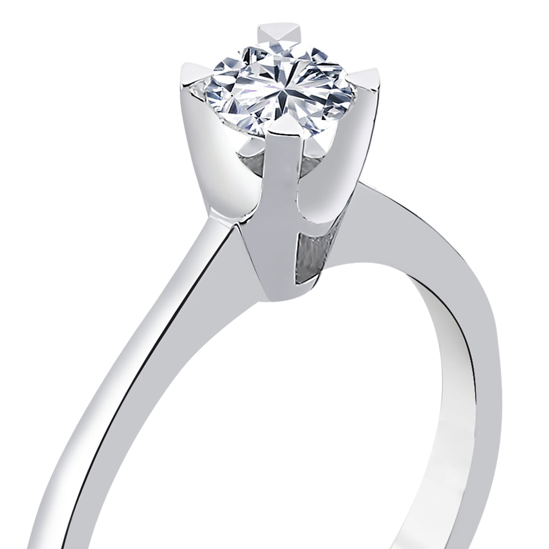 0.39 Karat EF SI Diamond Solitaire Ring