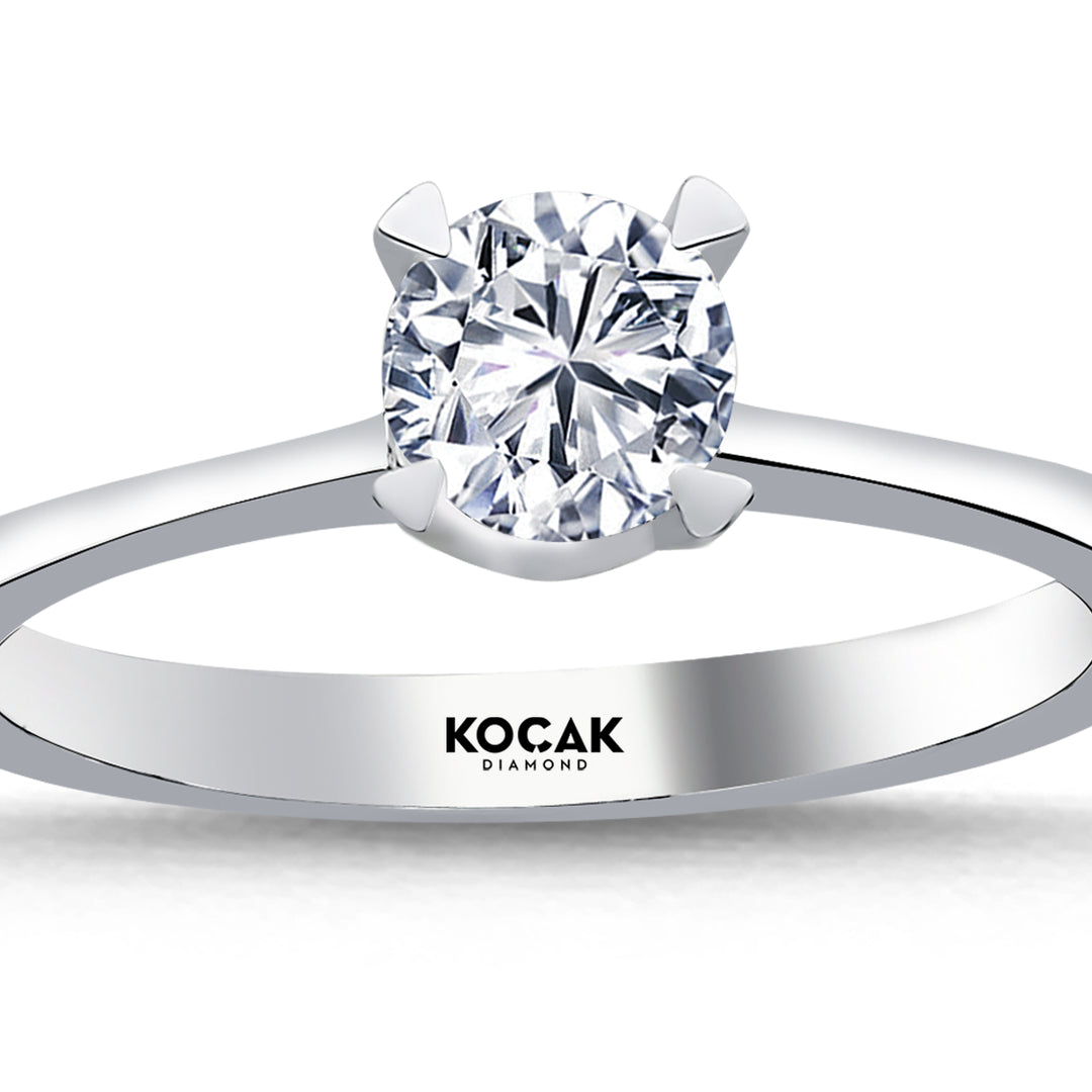 0.50 Karat EF SI Solitaire Diamond Ring