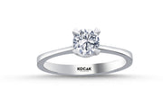 0.50 Karat EF SI Solitaire Diamond Ring