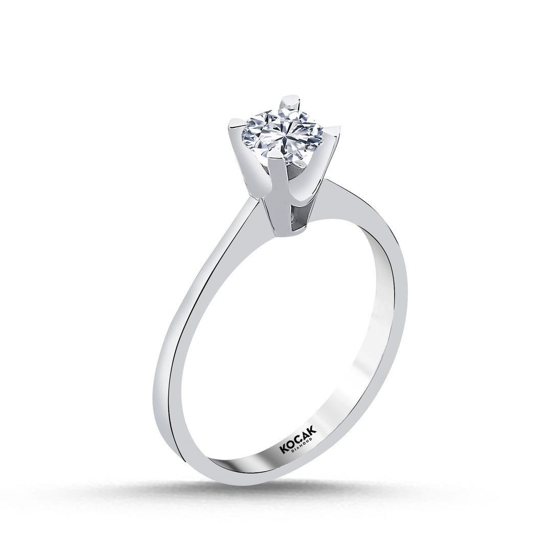 0.50 Karat EF SI Solitaire Diamond Ring