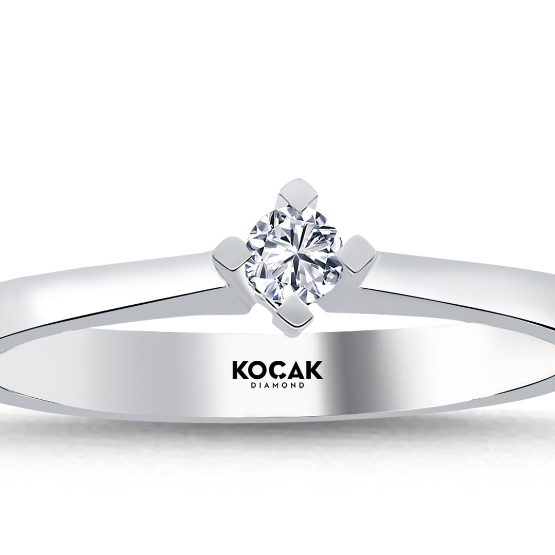0.09 Karat EF SI Solitaire Diamond Ring