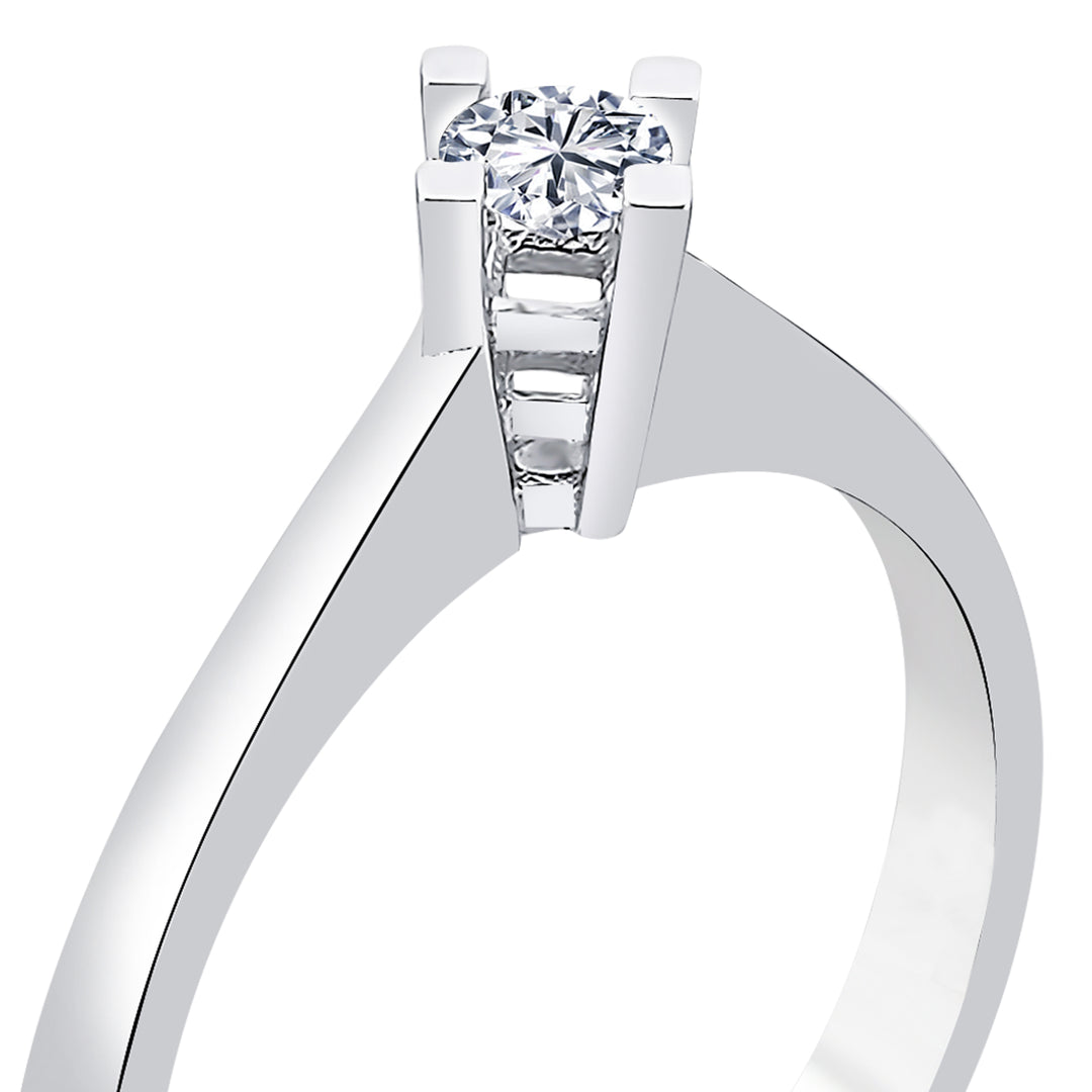 0.15 Karat EF SI Solitaire Diamond Ring