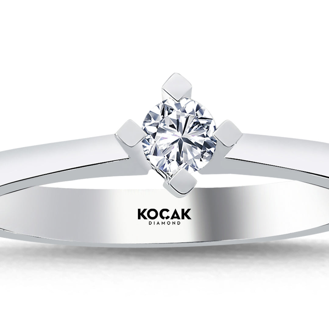 0.15 Karat EF SI Solitaire Diamond Ring