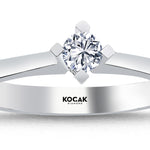 Load image into Gallery viewer, 0.19 Karat EF SI Solitaire Diamond Ring