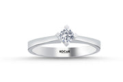 0.19 Karat EF SI Solitaire Diamond Ring