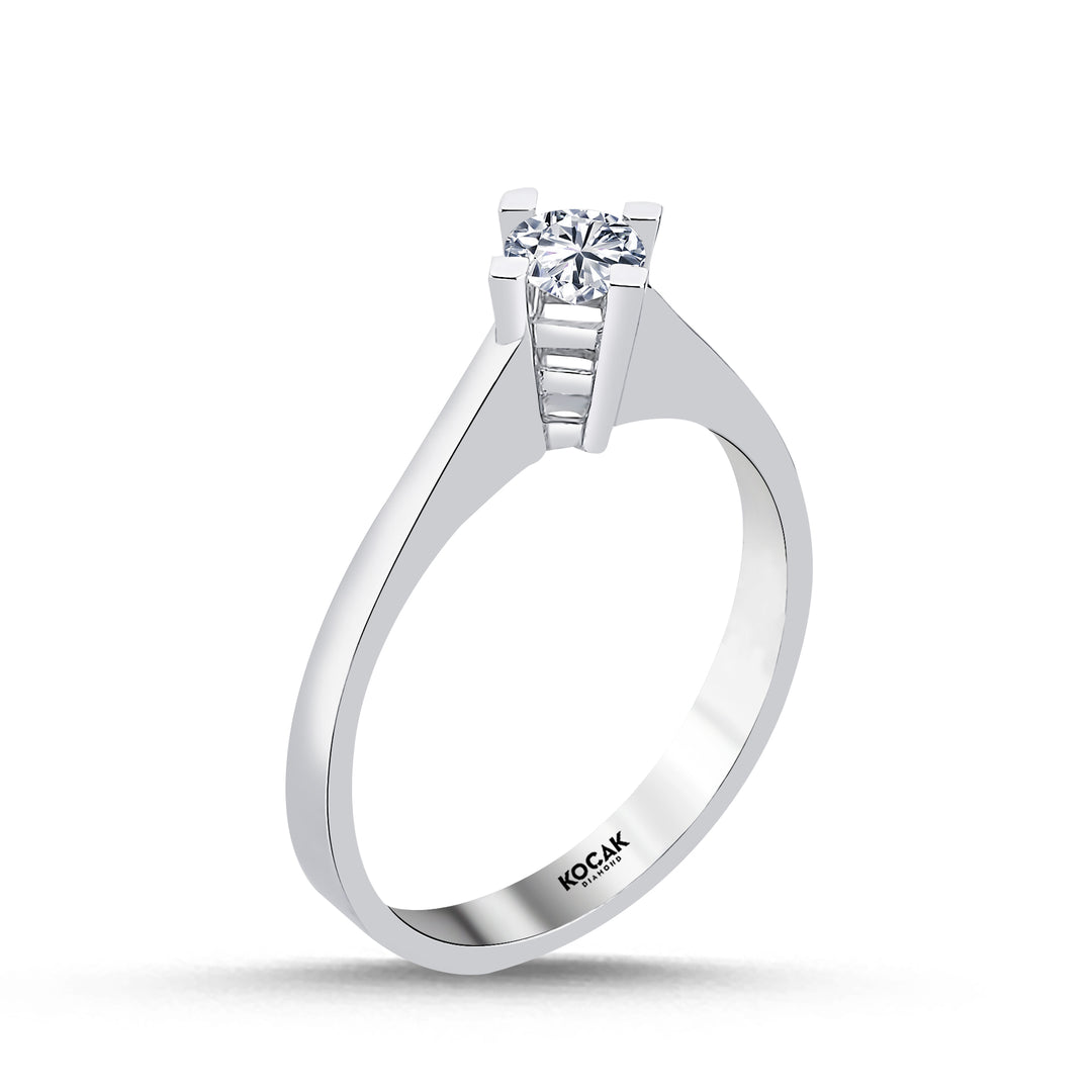 0.30 Karat EF SI Solitaire Diamond Ring