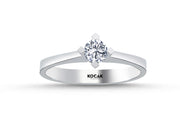 0.30 Karat EF SI Solitaire Diamond Ring