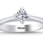 Load image into Gallery viewer, 0.39 Karat EF SI Solitaire Diamond Ring