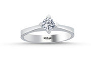 0.39 Karat EF SI Solitaire Diamond Ring