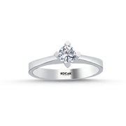 0.39 Karat EF SI Solitaire Diamond Ring