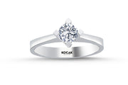 0.50 Karat EF SI Solitaire Diamond Ring
