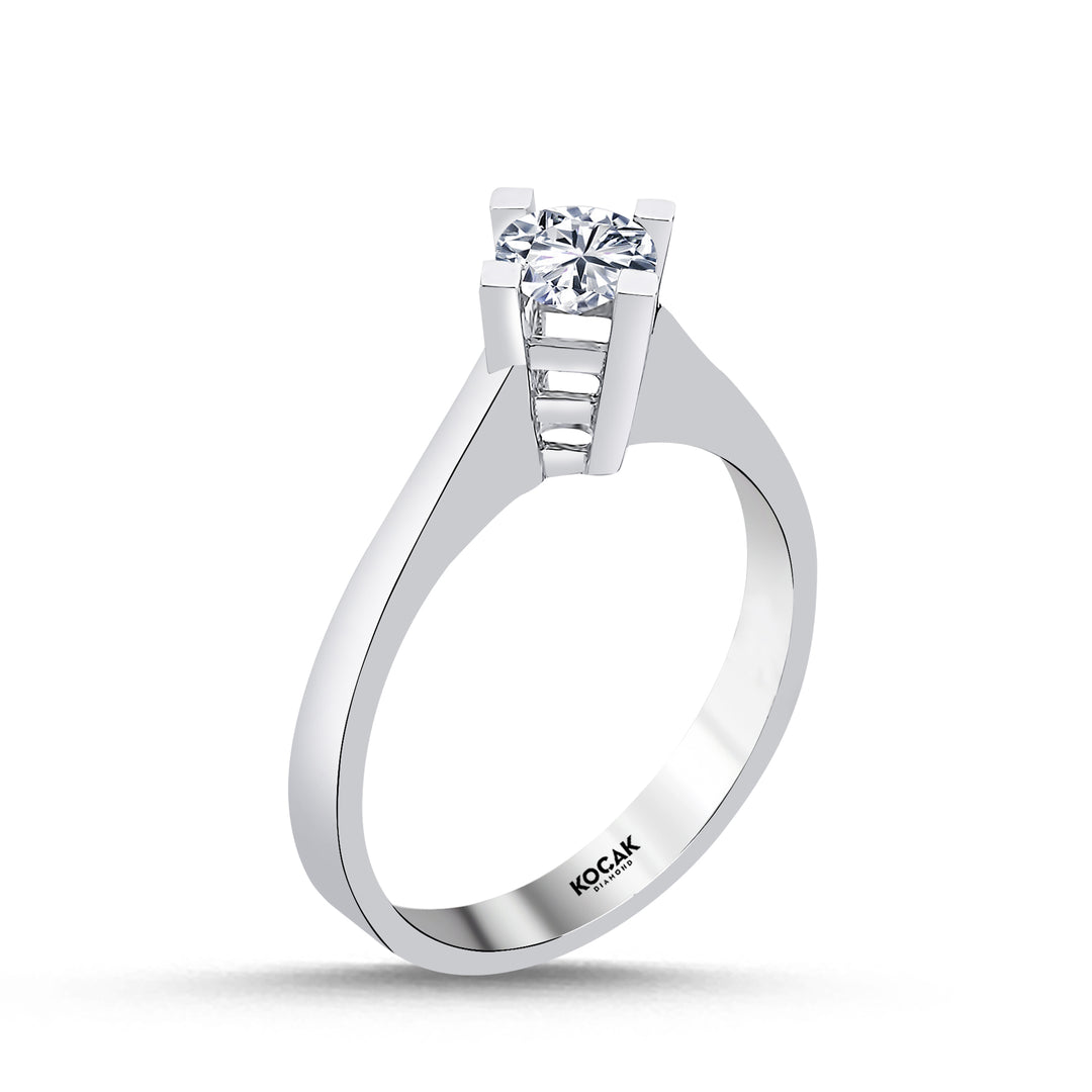 0.50 Karat EF SI Solitaire Diamond Ring