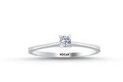 0.10 Karat EF SI Solitaire Diamond Ring