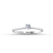 0.10 Karat EF SI Solitaire Diamond Ring