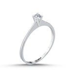 Load image into Gallery viewer, 0.10 Karat EF SI Solitaire Diamond Ring