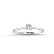 0.15 Karat EF SI Solitaire Diamond Ring