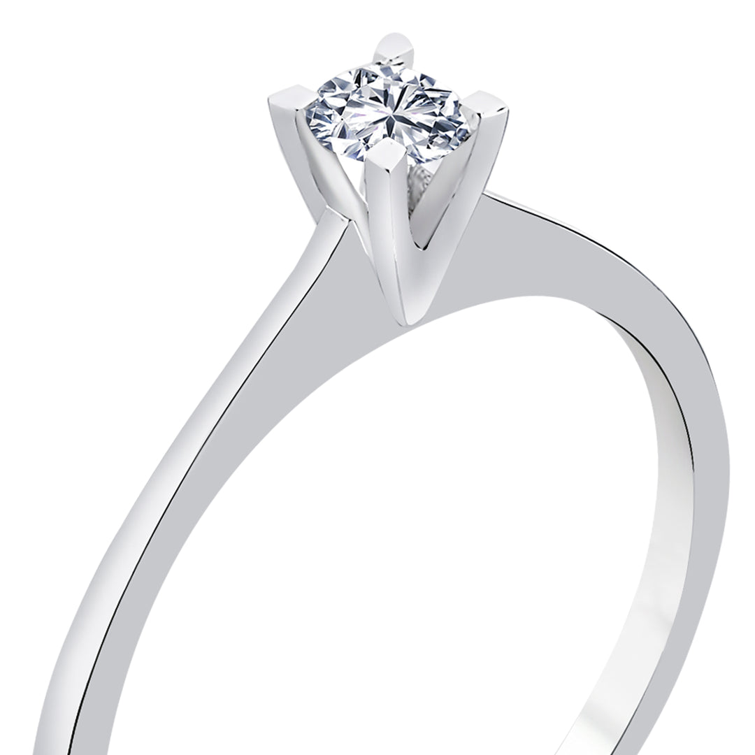 0.15 Karat EF SI Solitaire Diamond Ring